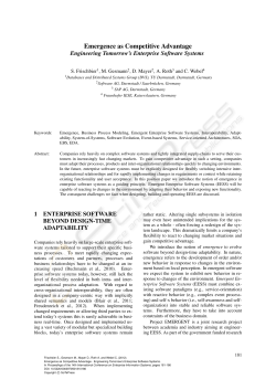 Emergence as Competitive Advantage - DVS