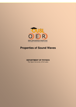 Properties of Sound Waves