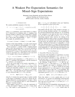 A Weakest Pre&ndash;Expectation Semantics for Mixed&ndash;Sign