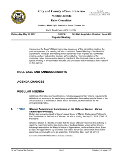 Meeting Agenda - Board of Supervisors