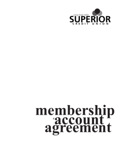 Account Disclosure - Superior Credit Union