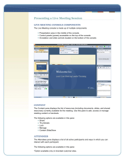 Presenting a Live Meeting Session