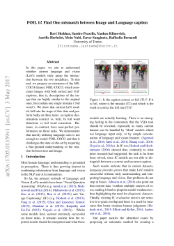 FOIL it! Find One mismatch between Image and Language caption