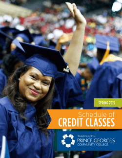 Schedule Of CREDIT CLASSES