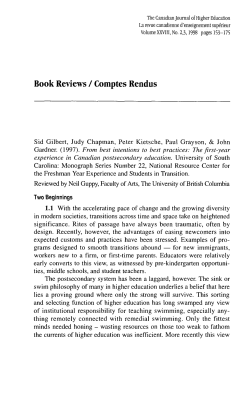 Book Reviews / Comptes Rendus