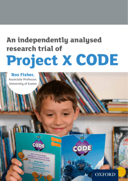 Project X CODE - National Literacy Trust