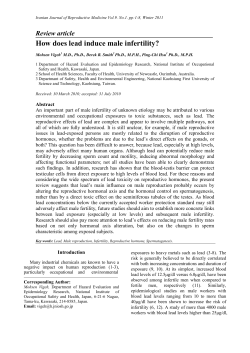 pathways of lead-induced male infertility