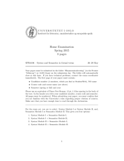 Home Examination Spring 2015 8 pages