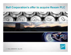 ball corporation | ball - Investor Relations Solutions
