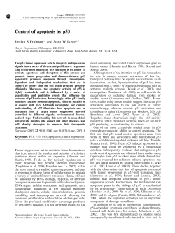 Control of apoptosis by p53