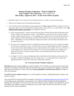 Honors English III - WCHS Honors and AP Summer Assignments