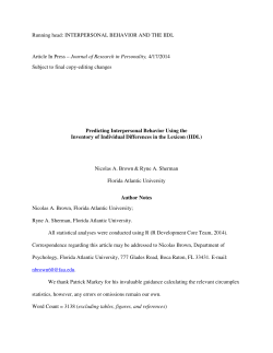 Journal of Research in Personality