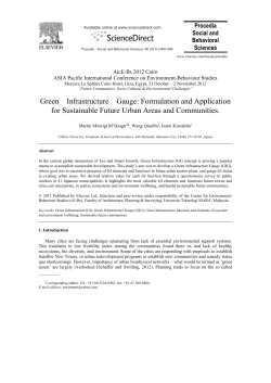 Green Infrastructure Gauge: Formulation and Application for