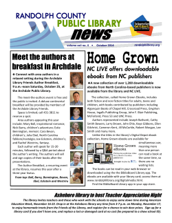 Meet the authors at breakfast in Archdale