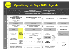 OpenLL15 whole agenda