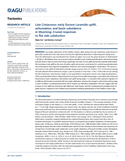 Late Cretaceousearly Eocene Laramide uplift, exhumation, and