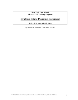 Drafting Estate Planning Document