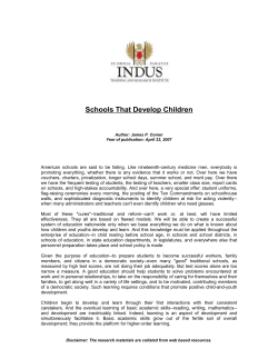Schools That Develop Children