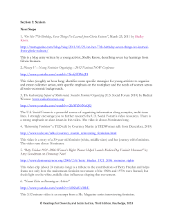 Section 5: Sexism Next Steps 1. ―On Her 77th Birthday, Seven