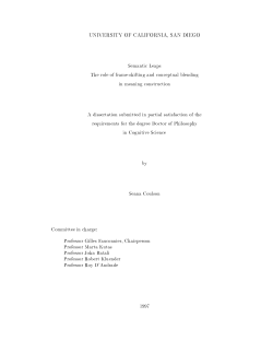 UNIVERSITY OF CALIFORNIA, SAN DIEGO Semantic Leaps The