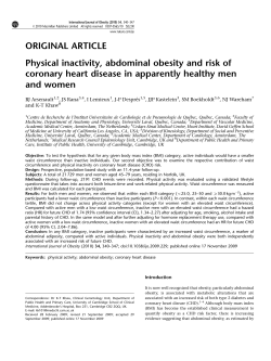 Physical inactivity, abdominal obesity and risk of coronary heart