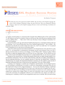 ESL Student Success Stories