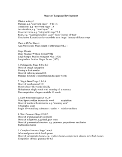 Stages of Language Development