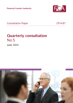 Consultation paper 14/8: Quarterly consultation No.5