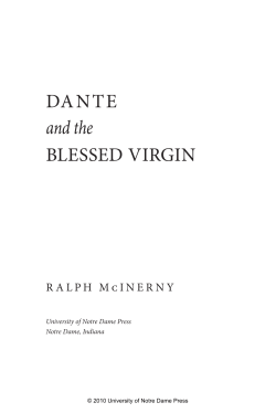 Dante and the BlesseD Virgin