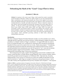 Debunking the Myth of the &ldquo;Good&rdquo; Coup d`&Eacute;tat in Africa