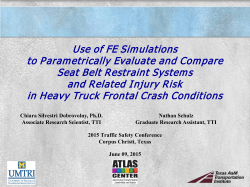 Use of FE Simulations to Parametrically Evaluate and Compare Seat