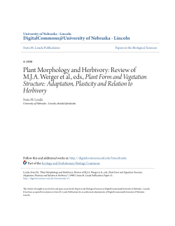 Plant Morphology and Herbivory - DigitalCommons@University of