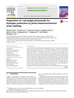 Preparation of a microalgal photoanode for hydrogen production by