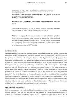 A HIGHLY EFFECTIVE ONE-POT SYNTHESIS OF