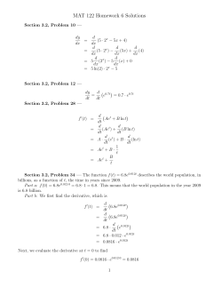 MAT 122 Homework 6 Solutions