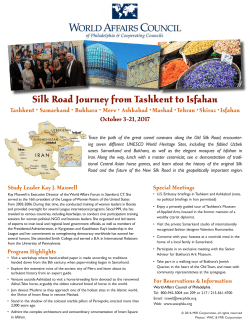 Silk Road Journey from Tashkent to Isfahan