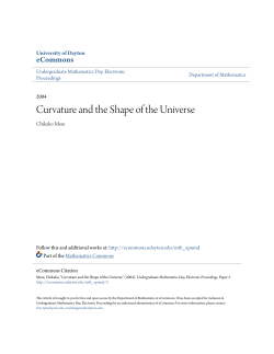 Curvature and the Shape of the Universe - eCommons