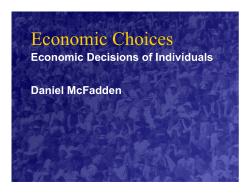 Economic Choices - University of California, Berkeley