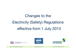 Changes to the Electricity (Safety) Regulations effective from 1 July