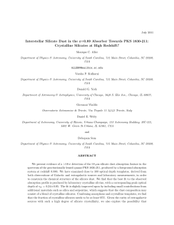 Crystalline Silicates at High Redshift?