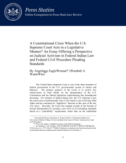 A Constitutional Crisis When the U.S. Supreme Court Acts in a