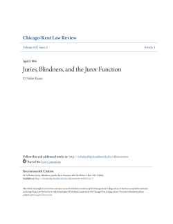 Juries, Blindness, and the Juror Function