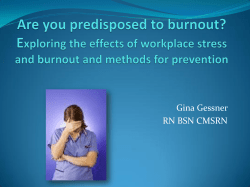 Are you predisposed to burnout? Exploring the effects of workplace