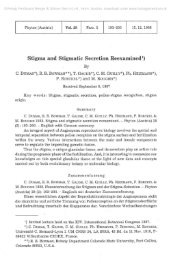 Stigma and Stigmatic Secretion Reexamined