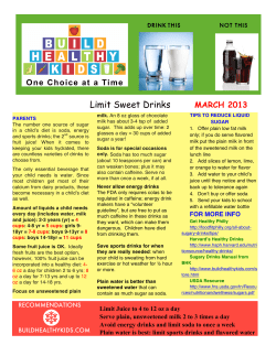 Limit Sweet Drinks - Lennox School District