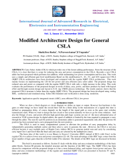 Modified Architecture Design for General CSLA