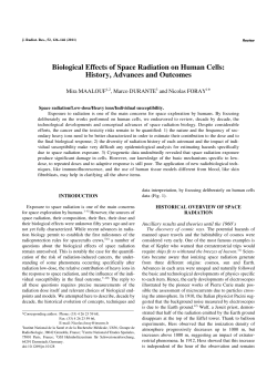 Biological Effects of Space Radiation on Human