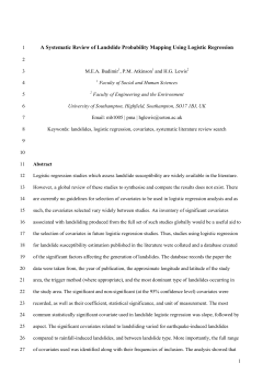 A Systematic Review of Landslide Probability Mapping Using
