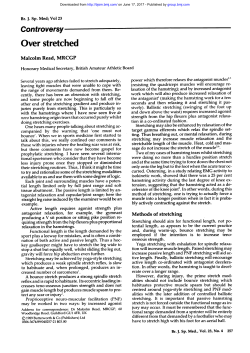 Over stretched - British Journal of Sports Medicine