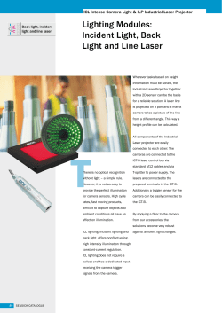 Lighting Modules: Incident Light, Back Light and Line Laser